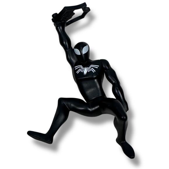 Marvel McDonalds Symbiote Spider-Man String Toy 6" Black Collectable Loose 2009 - Picture 1 of 5